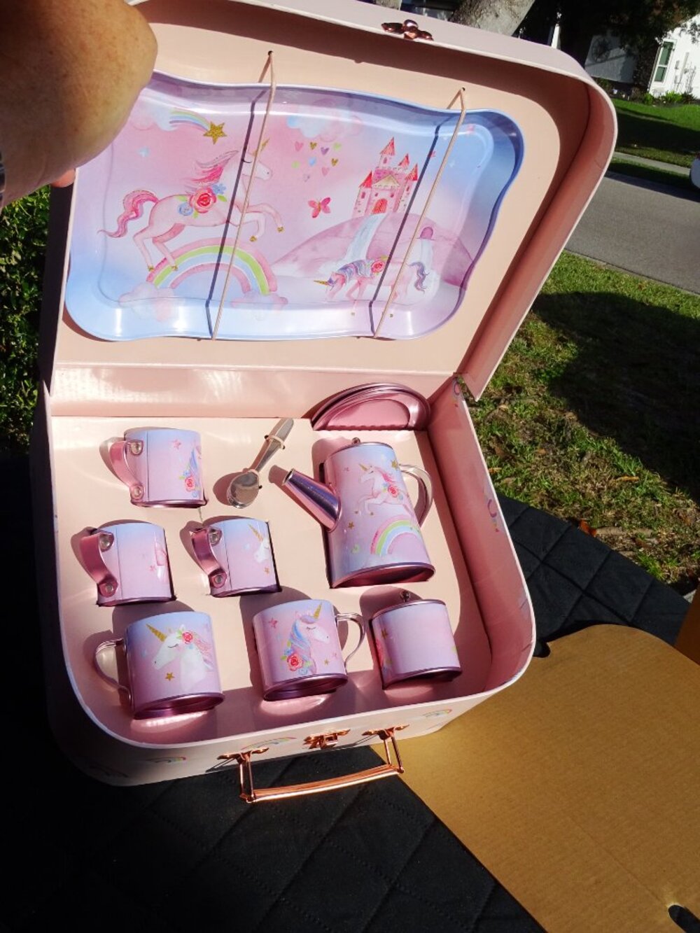 Magic Unicorn Pink Rainbow Playset Case Complete